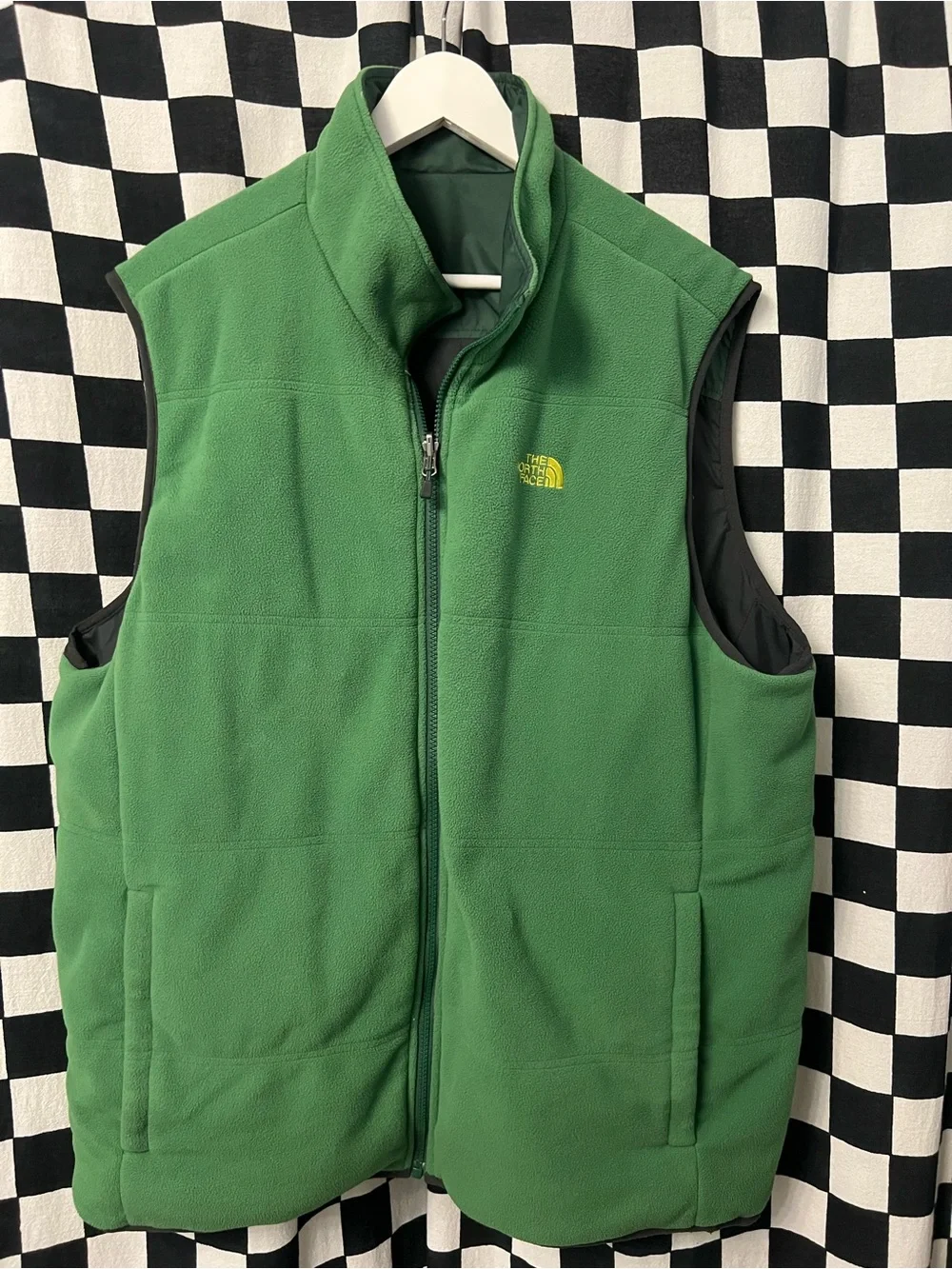 The North Face Green, Black & Yellow Men’s Insulated Vest